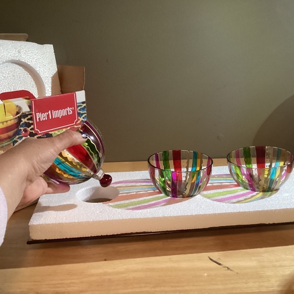 Pier 1 Dining Pierimports Glass Condiment Service Set Poshmark